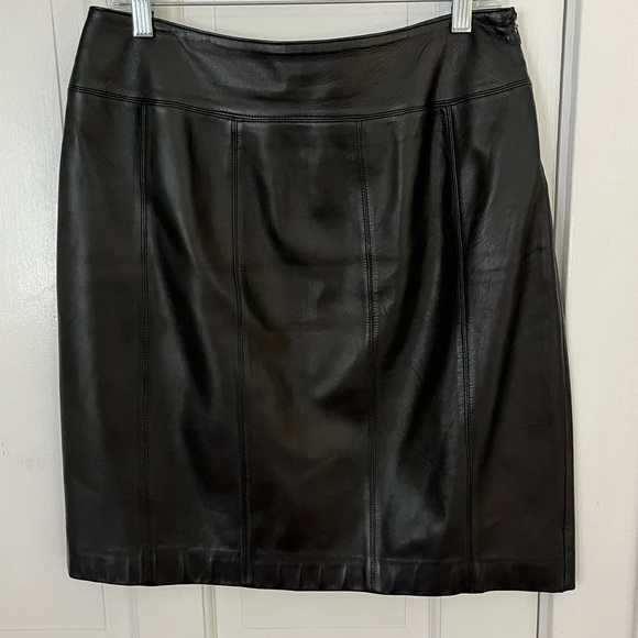 Kate Hill Dresses & Skirts - Kate Hill 100% Leather Skirt Size 10 Minimalist Contemporary 90’s Butter Soft